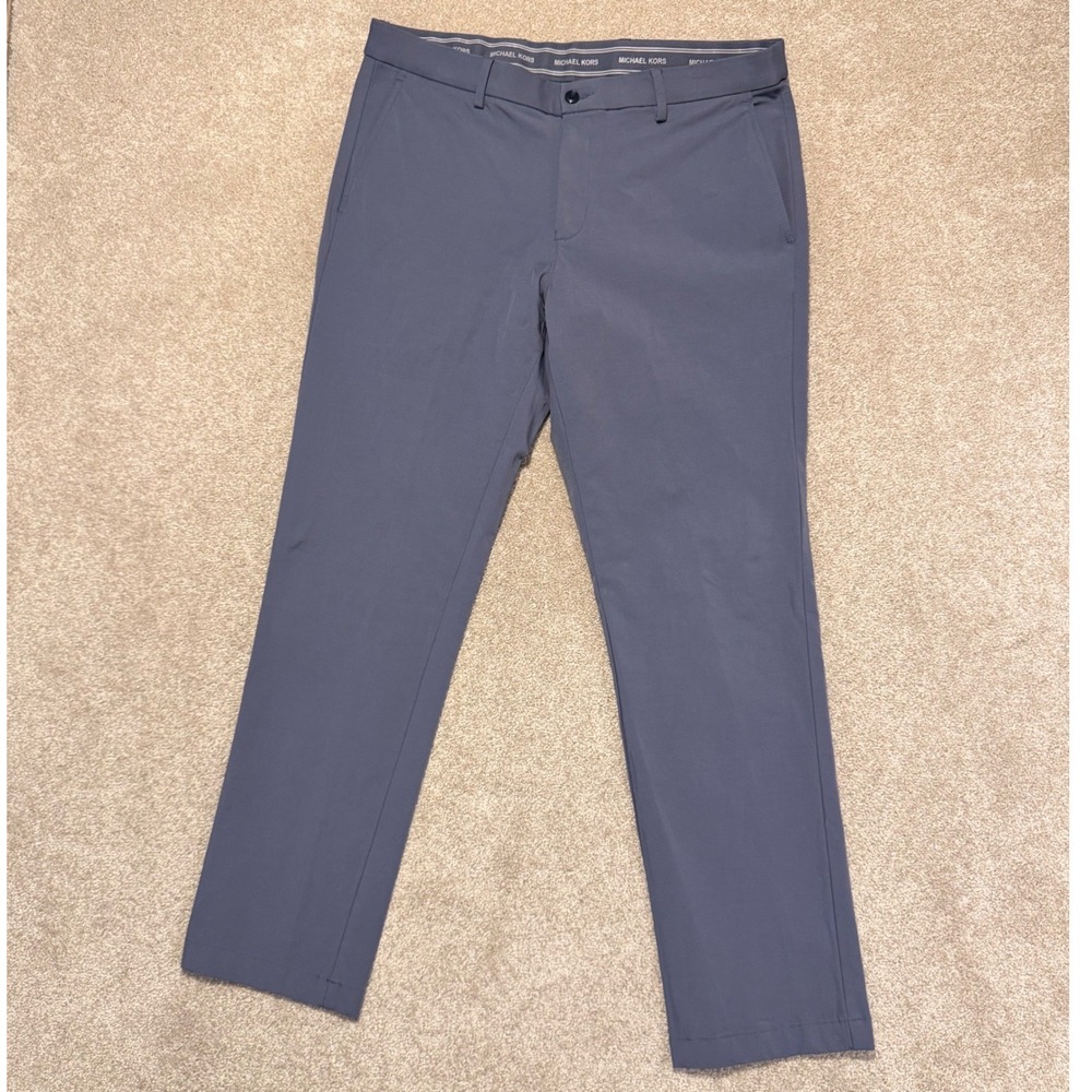 Michael Kors Pants Mens 34x30 Blue‎ Performance Stretch Slim Fit Chino P34W X30L